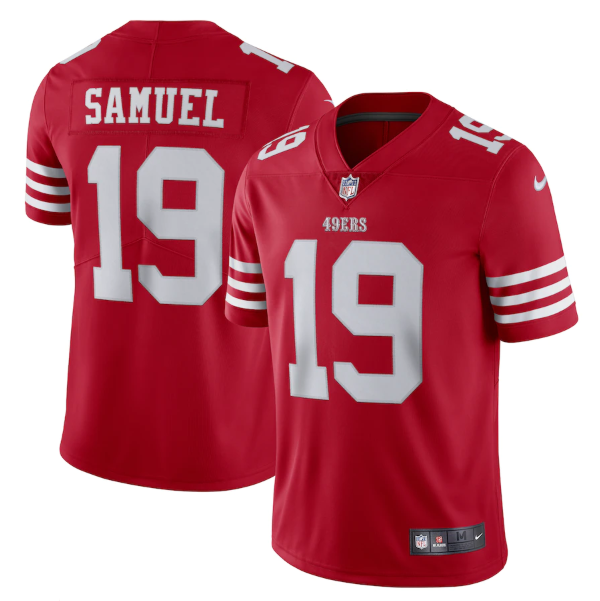 Men's San Francisco 49ers #19 Deebo Samuel 2022 New Scarlet Vapor Untouchable Stitched Football Jersey